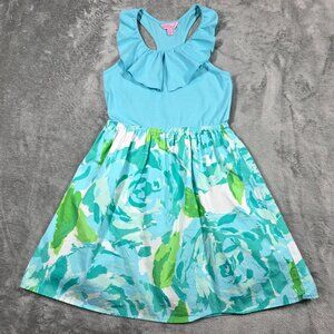 Lilly Pulitzer Dress XL 12 Little Loraine Floral Poolside First Impressions